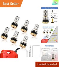 Durable Metal Gas Tank Vent Caps - 6 Pack for Safe, Fast Fuel Transfer