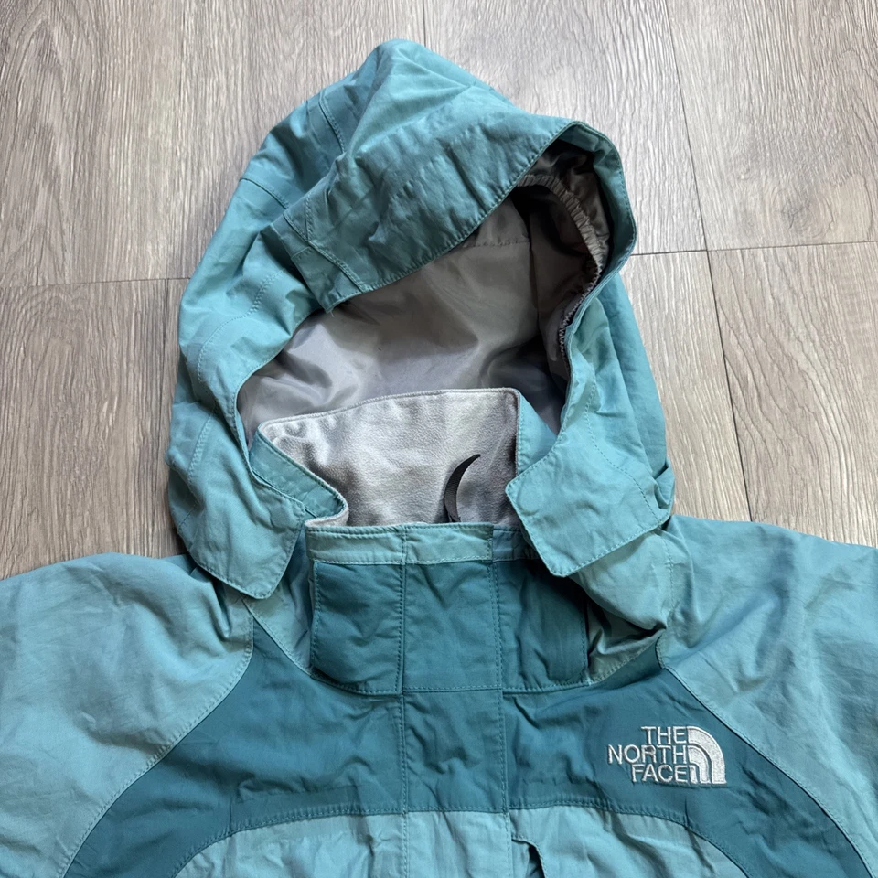 Chaqueta Hyvent THE NORTH FACE Niñas Lluvia Nieve Verde Menta Con Capucha Nylon Concha Completa Foto 3 de 4