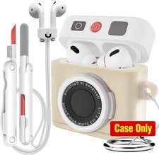 Shockproof Silicone Retro Camera Protector for Airpods 4 Case Cover with Kit
