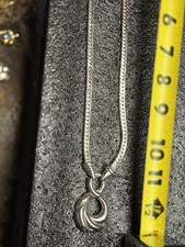 Vintage Napier Silver Tone Curb Link Chain Necklace - Signed Cursive Hallmark