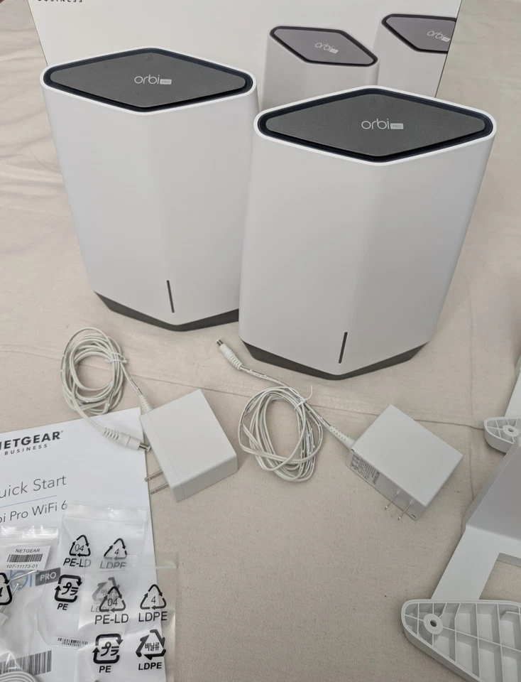 Netgear Orbi Pro SXK80 WiFi 6 Mesh System Router + Extender AX6000 Tri-band - Image 2 of 4