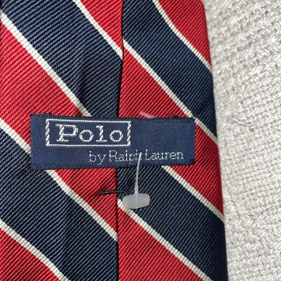 Polo Ralph Lauren Boys Dress Tie Size 52” 3” Red Blue Repp Business Church - Image 2 of 4