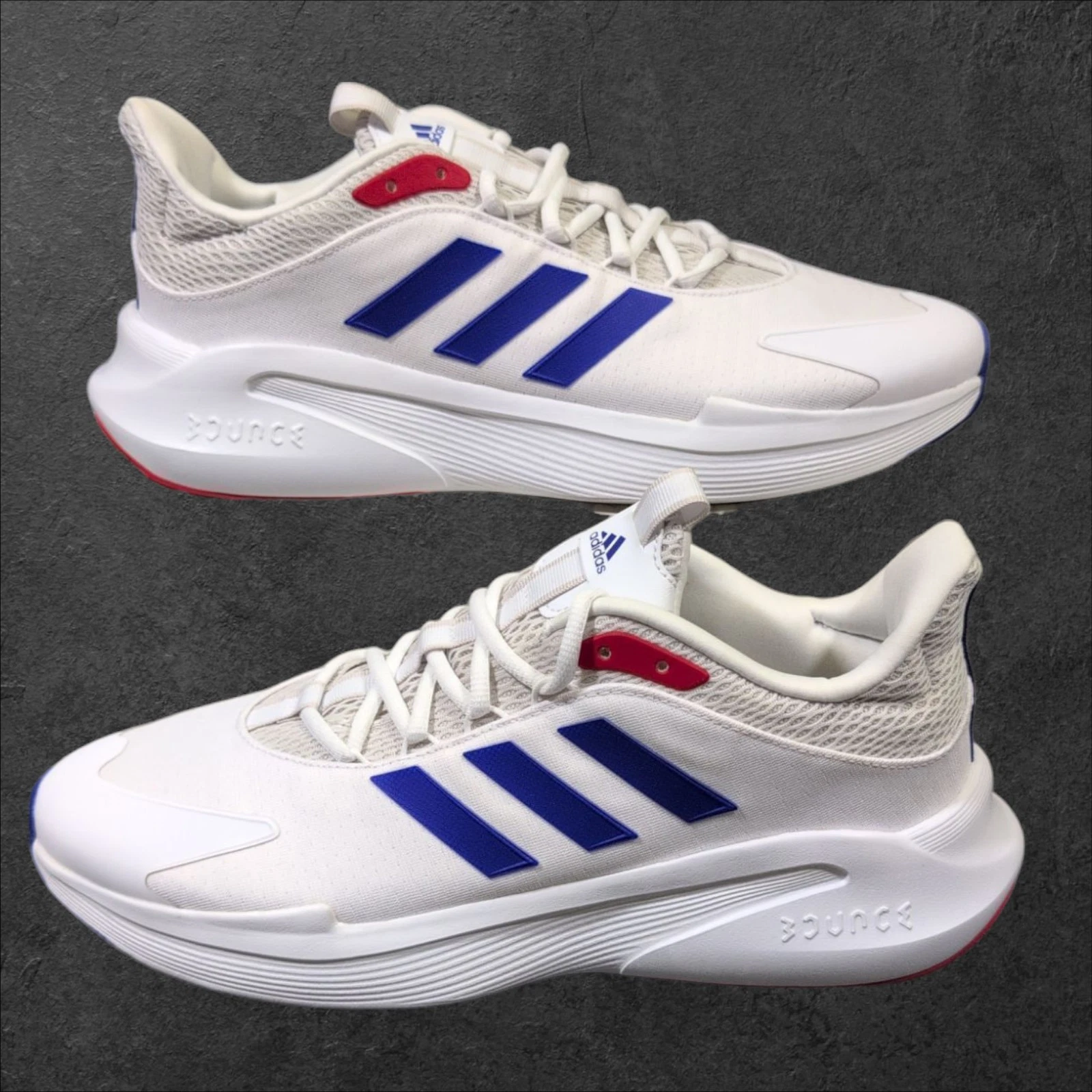 Adidas Alphaedge+ Running Shoe Men's 7 Sneaker White Red Blue IE6304
