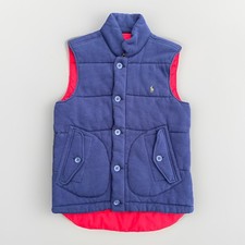 Vintage Polo Ralph Lauren Puffer Vest Men  s Medium Blue Button Front Talon Zip