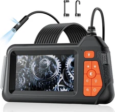 Endoscope Camera with Light: Dual Lens Industrial Endoscope Borescope - 1080P HD