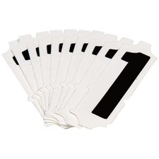 Brady 5050P-1 Numberlabel, Polyester, 2Inh, 3/4Inw, Pk10