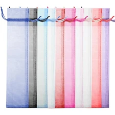 50pcs Drawstring Organza Bags, Colorful Organza Candy Jewelry Pouch Bags for ...