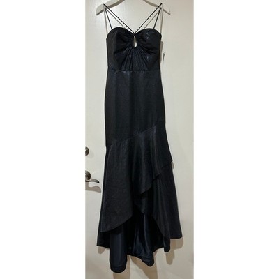 Monique Lhuillier Evening Dress Midnight Size 4 NWT Elegant Unique Sample Piece