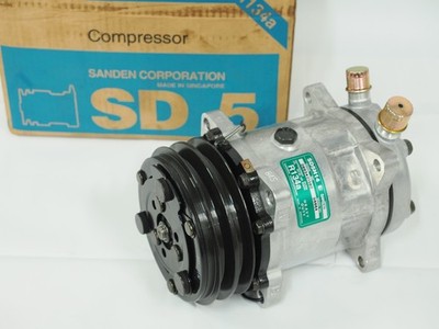 Genuine Sanden S6664 6664 Type SD5H14 A/C Compressor  w/ 2 Groove Pulley
