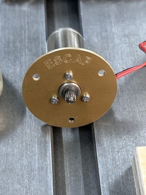 QTY 1 ESCAP MOTOR - FLANGE MOUNTING BRACKET -BRASS WITH 3 STAINLESS STEEL SCREWS
