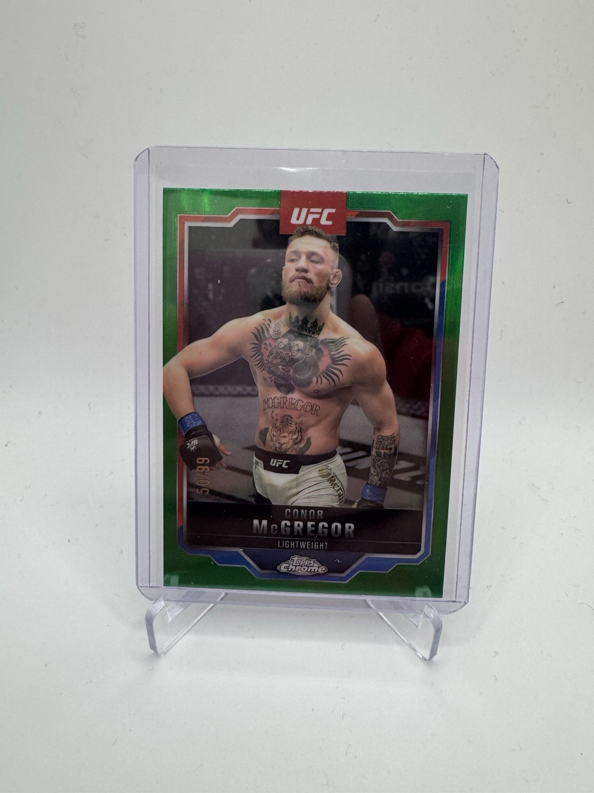 2025 Topps Chrome UFC - Conor McGregor #101 Green Refractor /99 SP GM