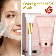 1~3Pcs Collagen Night Wrapping Mask Overnight Peel-Off Facial Moisturizing Mask