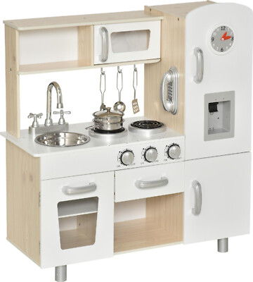 DecHome Cucina Giocattolo Legno Lavandino Fornelli Pentole