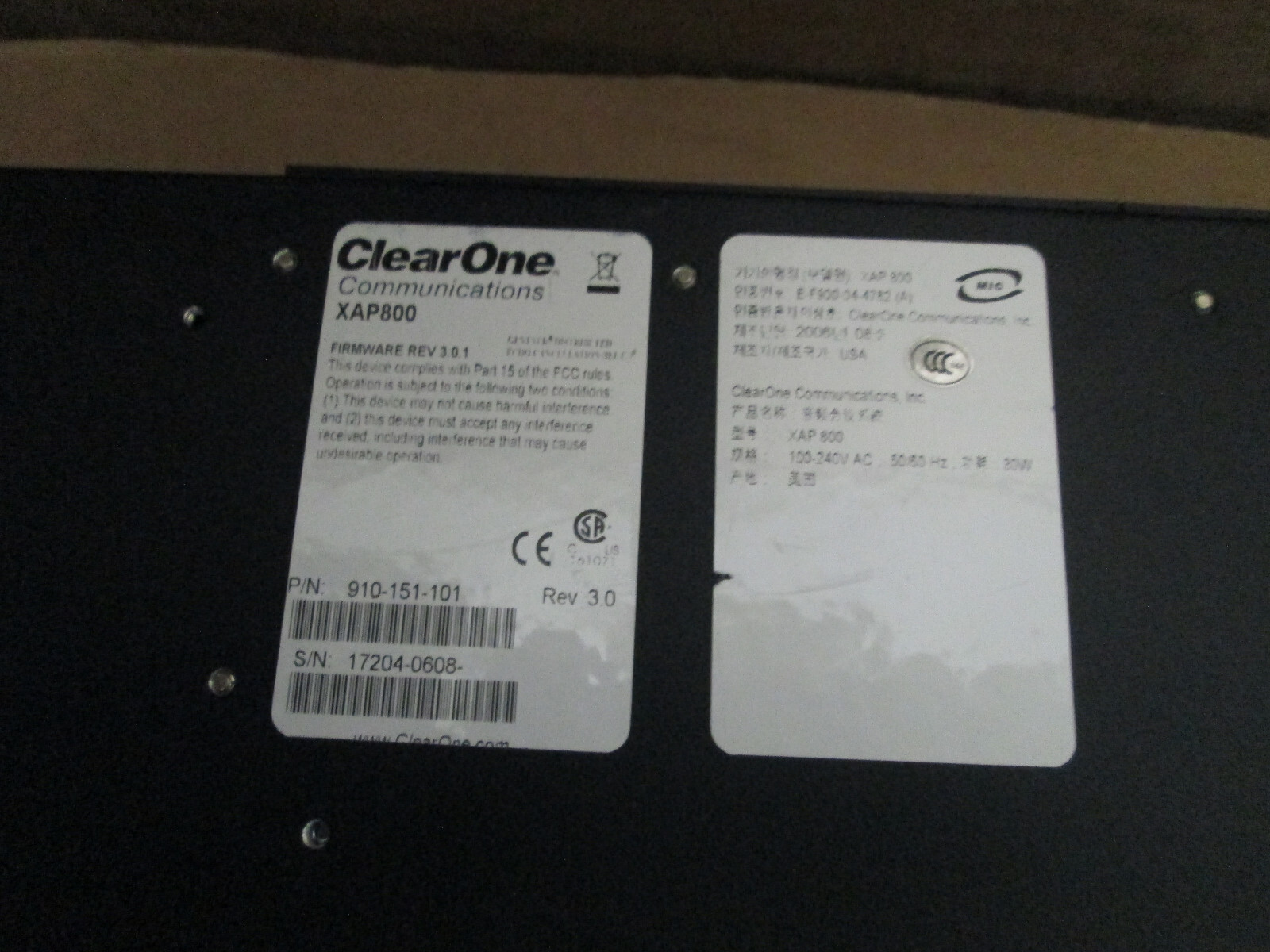 ClearOne XAP800 Audio Conferencing System Processor Mixer | eBay