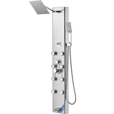 Shower Panel System, 5 Shower Modes, Digital Display Shower Panel Tower Handheld