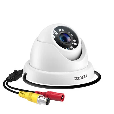 ZOSI 4-en-1 Caméra de Surveillance 2MP 1080p 2000TVL Vision IR 20m 3.6mm Lens