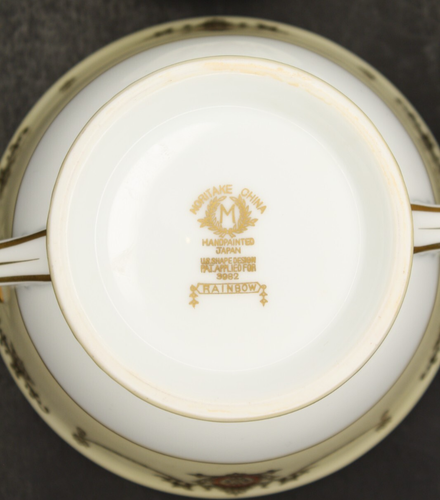 C1940 Noritake Rainbow 3982 Milchkännchen bedeckt Zuckerdose Set rotes Band Ersatz - Bild 9 von 9