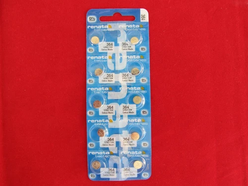 10x Renata 364 SR 621 Coin Cell Battery Silver Oxide Blister Pack of 10,