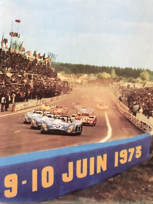 Affiche Originale 24 Heures Du Mans 1973 - 60x40 Cm - Automobile Vintage