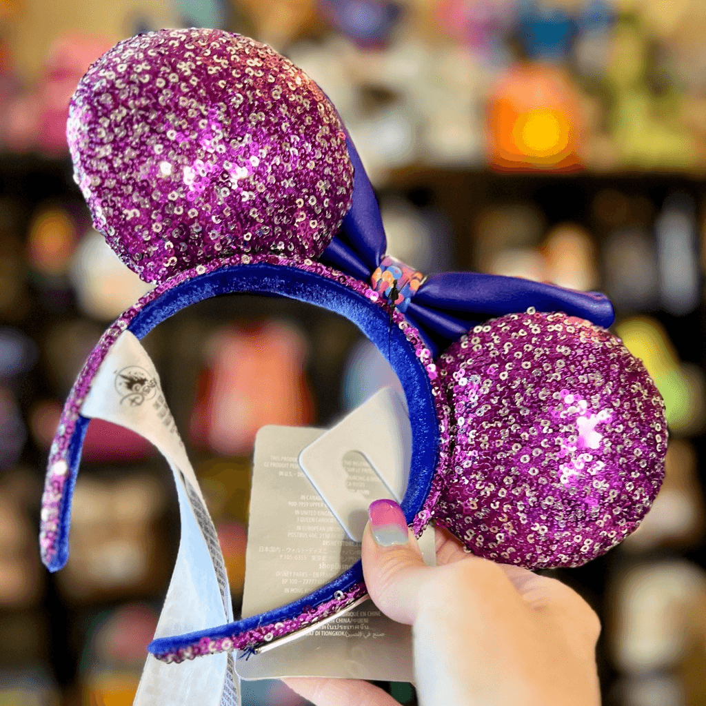Purple & Silver Disney Parks Sequin Loungefly Mini Backpack  display picture 1