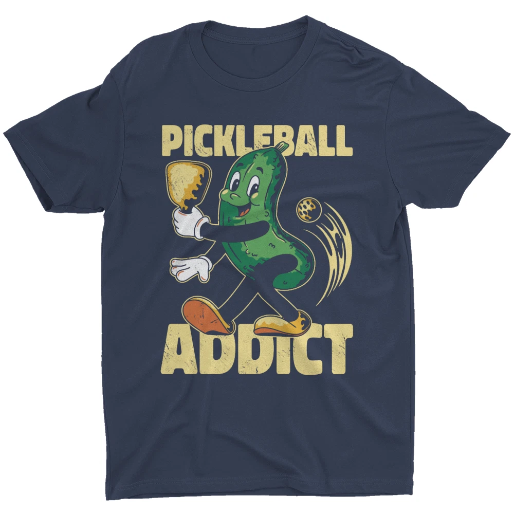 Pickleball Addict T Shirt Funny Cucumber Cool Gift For Men's Women Tee T-Shirt