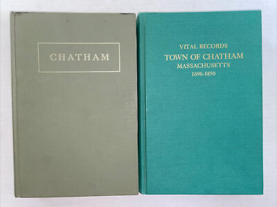 Vital Records 1696-1850 And Chatham Massachusetts 1696-1850 2 Hardcover Books