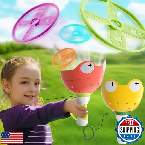 Outdoor Toys for Kids Ages 4-8,18 Pcs Manual Launcher and Catching Game Set,O - Picture 2 of 5