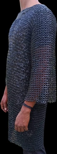 Medieval chainmail shirt riveted Flat Ring Dome Riveted Chainmail Armour - Imagen 5 de 6