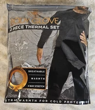 Body Glove 2 Piece Thermal Set S Gray Waffle Breathable Warm, Stretch SHIPS FREE
