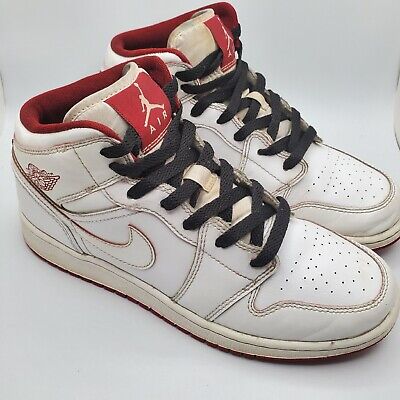 Nike Air Jordan 1 Retro Mid White Gym Red SZ 6.5Y Or W SZ 8 Nike Air Jordan 1 Retro Mid White Gym Red SZ 6.5Y Or W SZ 8