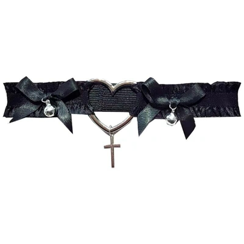 Adjustable Lace Choker with Bells Sweet Choker Necklaces for Women Sexy