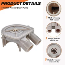 Washer Washing Machine Water Drain Pump or Whirlpool Kenmore 3352292 3363394
