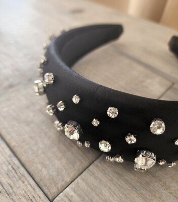 Zara Padded Bejeweled Crystal Headband NBW Hair Accessories  display picture 2