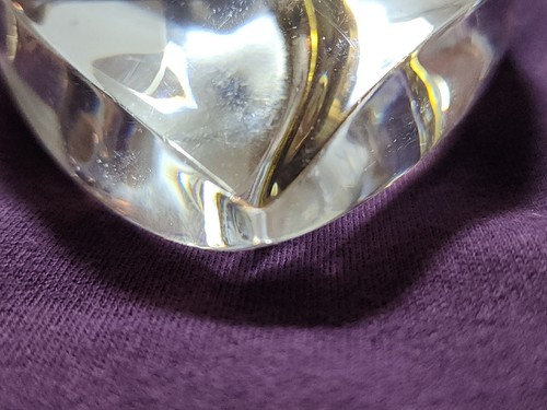 Baccarat Crystal Heart of Passion Paperweight With 18k Gold Accent Signed - Picture 7 of 13