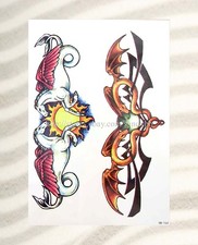 hipster tramp stamp large extra large size 8.25"arm tattoo temporary