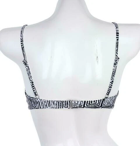 Top de bikini Billabong Gallery 296471 para mujer Atmosphere negro/blanco talla XXL Foto 4 de 4