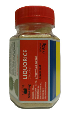 Licorice Powder Spice King Glycyrrhiza glabra Liquorice Ground 50 g 1.76 oz