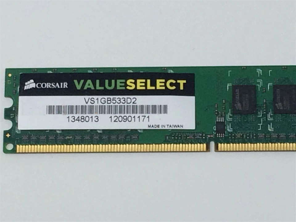 VS1GB533D2 Corsair 1GB PC2-4200 DDR2-533MHz non-ECC Unbuff CL4 240-Pin DIMM Mem - Image 2 of 3