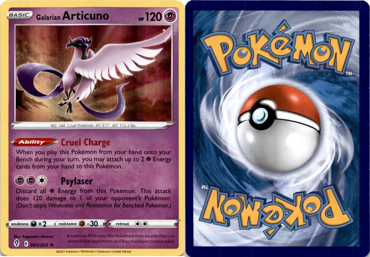 Galarian Articuno - 063/203 - Evolving Skies - Reverse Holo – Card