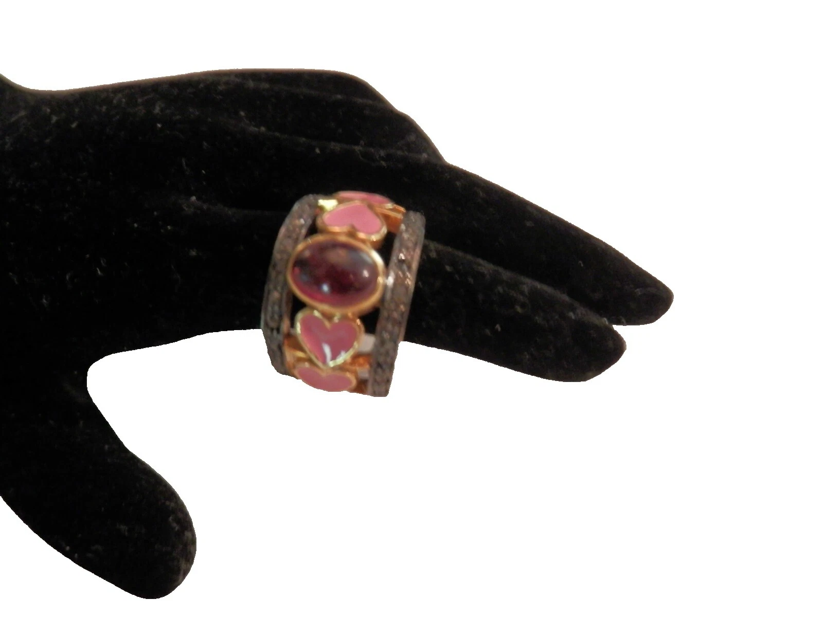 Бижутерия рубиновая покрытая серебром эмаль