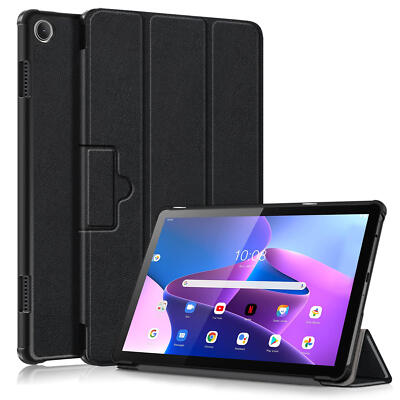 For Lenovo Tab M10 3rd Gen 10.1'' TB-328 2022 Smart PU Leather Case Cover + Glass