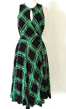 Maple Wrap Dress Swing Fit-Flared Sleeveless Multi-Color Rayon Size 2