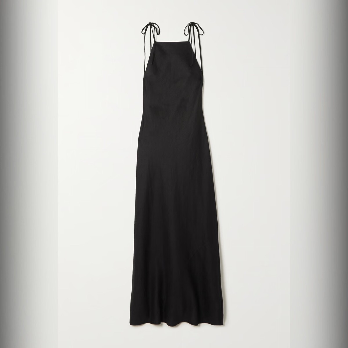 NWT Reformation Selia Linen Dress Black L High Neck Tie