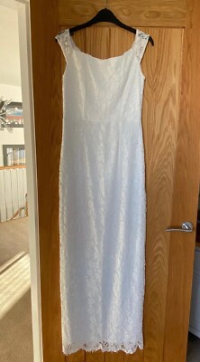 DOROTHY PERKINS SHOWCASE WHITE SIENNA LACE MAXI WEDDING DRESS SIZE 10 WORN  ONCE | eBay