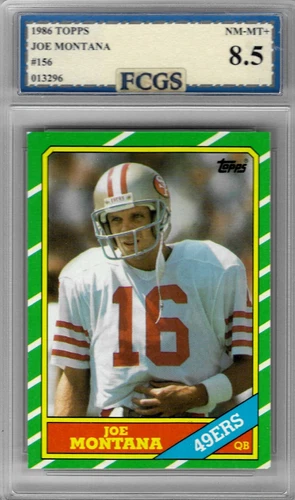 1986 Topps Joe Montana #156 Graded FCGS 8.5 NM-MT+