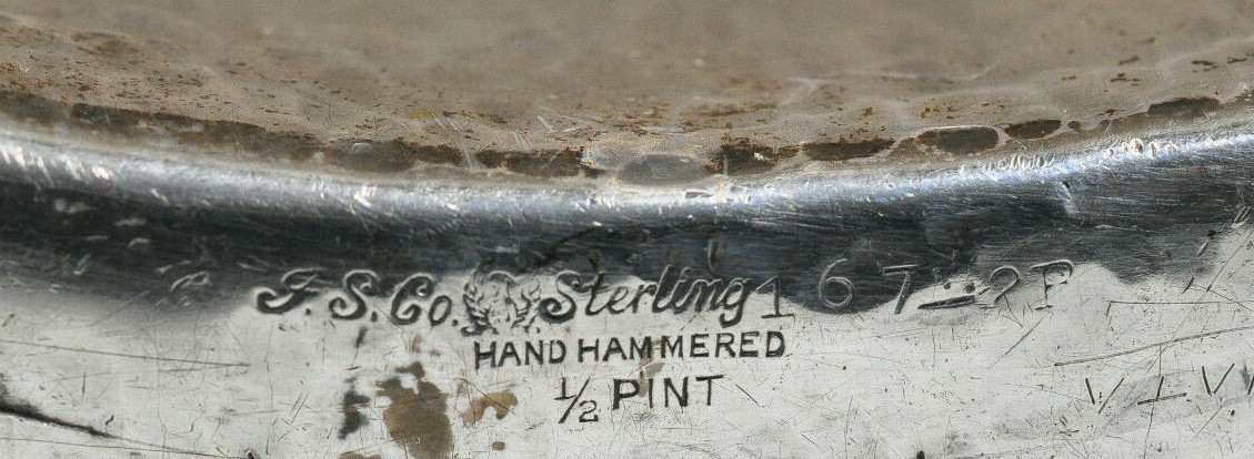 Sterling Silver Rare J.S Co. Flask 1/2 pint 925 Silver 245 Sterling Silver Rare J.S Co. Flask 1/2 pint 925 Silver 245