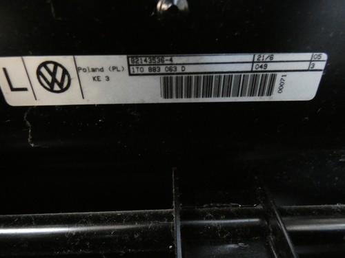 Sitz hinten links 1T0883063D Touran 1T Kombi