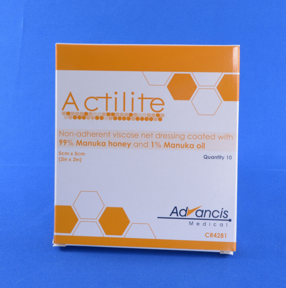 Actilite Honig Wundauflage 5x5 cm 10 St. Manukahonig, Manukaöl Wundgaze CR4281