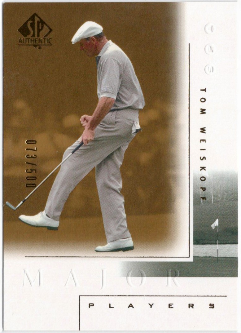 2001 SP Authentic Gold Tom Weiskopf Parallel Card #125 /500