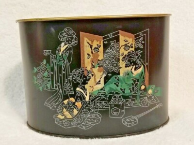 Vintage Metal Trash Can Desk Size Paint by Numbers Unfinished